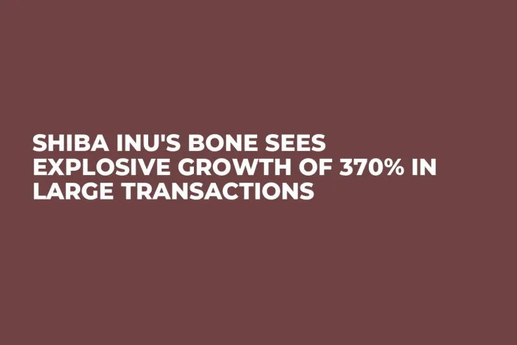 Shiba Inu's BONE Sees Explosive Growth of 370% in Large Transactions
