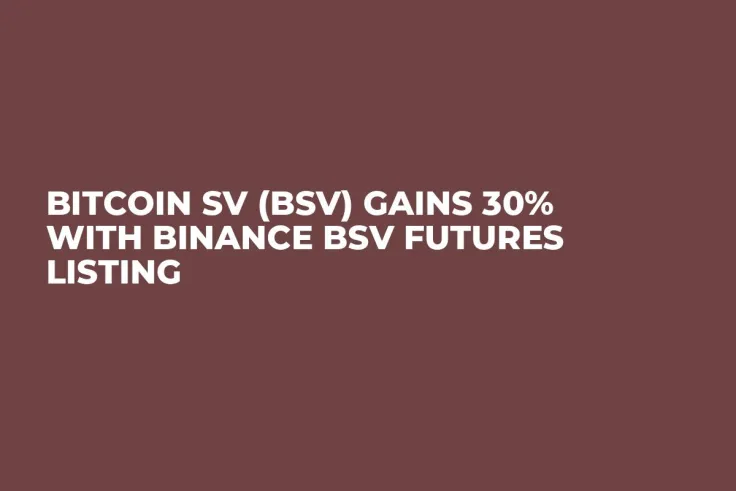 Bitcoin SV (BSV) Gains 30% With Binance BSV Futures Listing