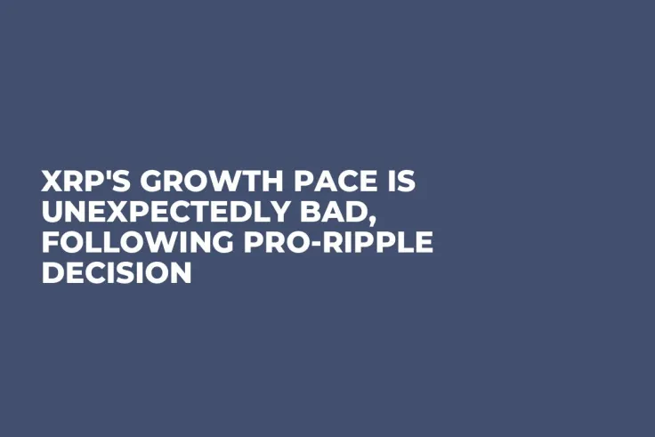 XRP's Growth Pace Is Unexpectedly Bad, Following Pro-Ripple Decision