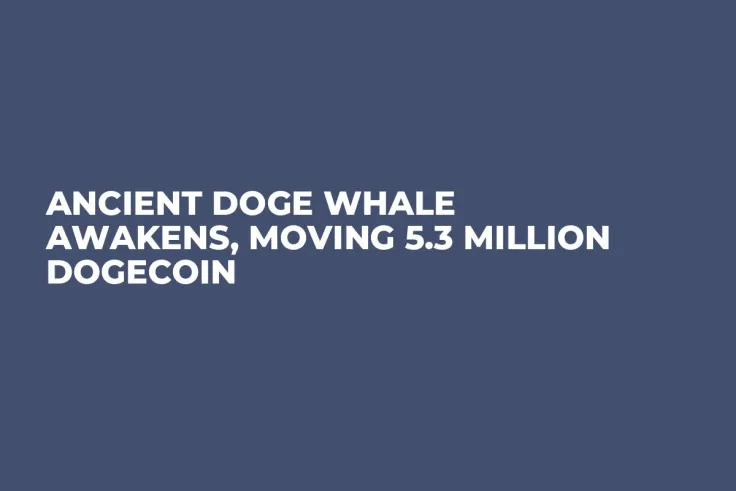 Ancient DOGE Whale Awakens, Moving 5.3 Million Dogecoin 