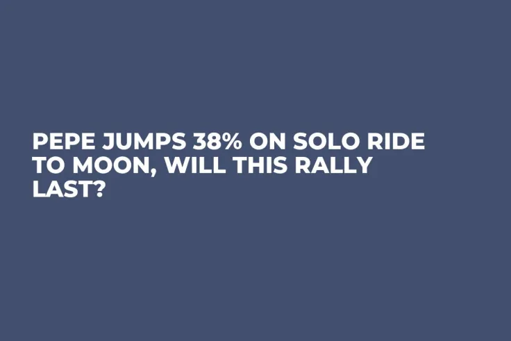PEPE Jumps 38% on Solo Ride to Moon, Will This Rally Last?