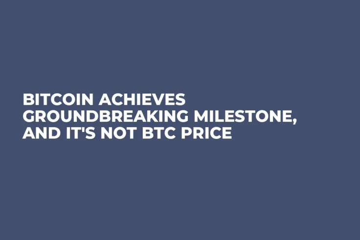 Bitcoin Achieves Groundbreaking Milestone, and It's Not BTC Price