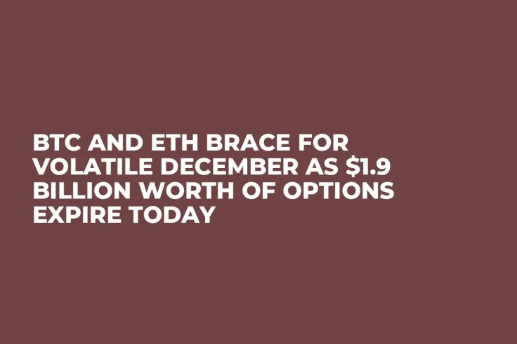 BTC and ETH Brace for Volatile December as $1.9 Billion Worth of Options Expire Today