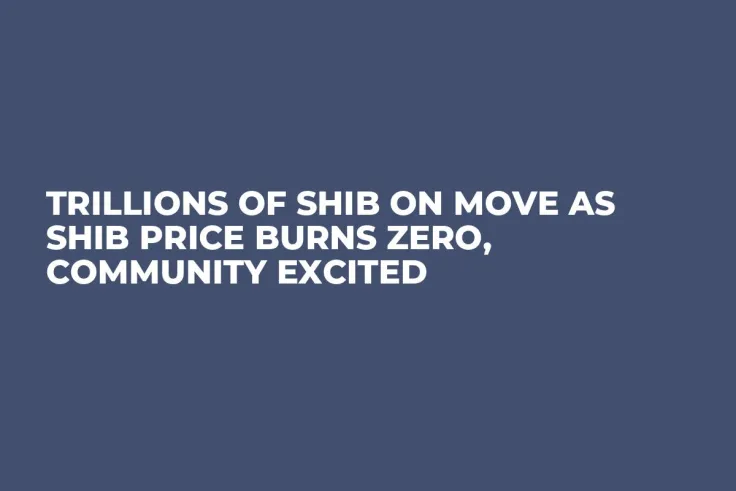 Trillions of SHIB on Move as SHIB Price Burns Zero, Community Excited