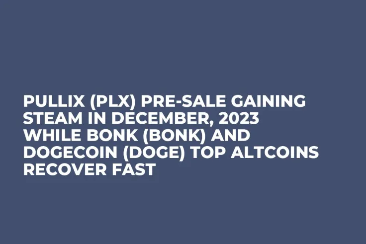 Pullix (PLX) Pre-Sale Gaining Steam in December, 2023 while Bonk (BONK) and Dogecoin (DOGE) Top Altcoins Recover Fast
