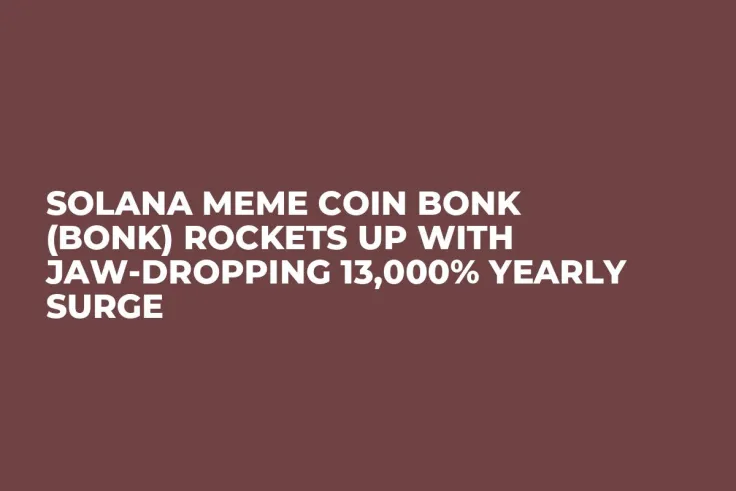 Solana Meme Coin Bonk (BONK) Rockets up With Jaw-Dropping 13,000% Yearly Surge