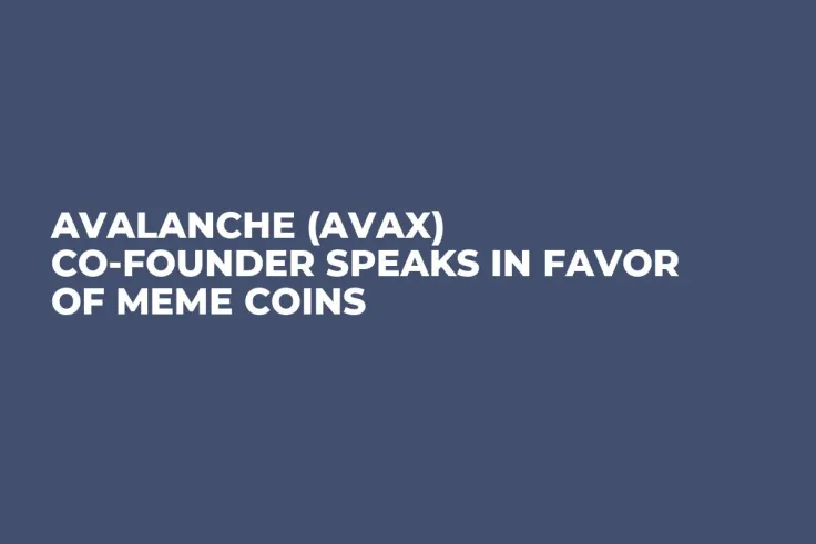 Avalanche (AVAX) Co-Founder Speaks in Favor of Meme Coins