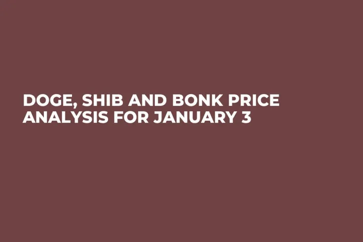 DOGE, SHIB and BONK Price Analysis for January 3