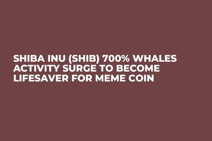 Shiba Inu (SHIB) 700% Whales Activity Surge to Become Lifesaver for Meme Coin