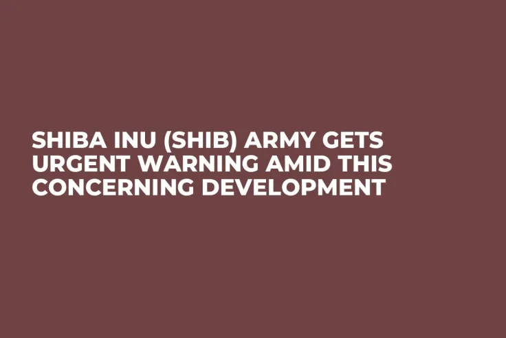 Shiba Inu (SHIB) Army Gets Urgent Warning Amid This Concerning Development
