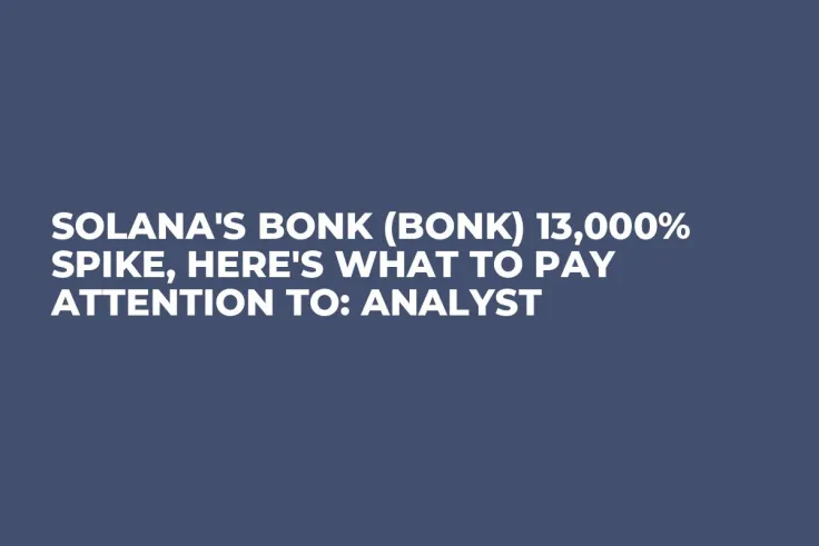 Solana's Bonk (BONK) 13,000% Spike, Here's What to Pay Attention To: Analyst