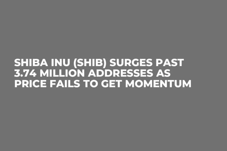 Shiba Inu (SHIB) Surges Past 3.74 Million Addresses as Price Fails to Get Momentum