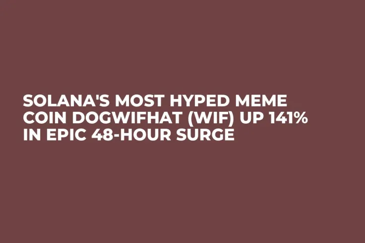 Solana's Most Hyped Meme Coin Dogwifhat (WIF) up 141% in Epic 48-Hour Surge