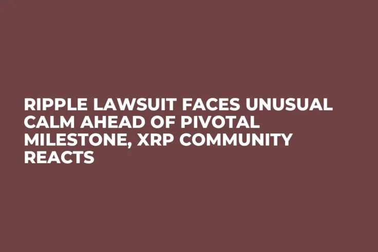 Ripple Lawsuit Faces Unusual Calm Ahead of Pivotal Milestone, XRP Community Reacts