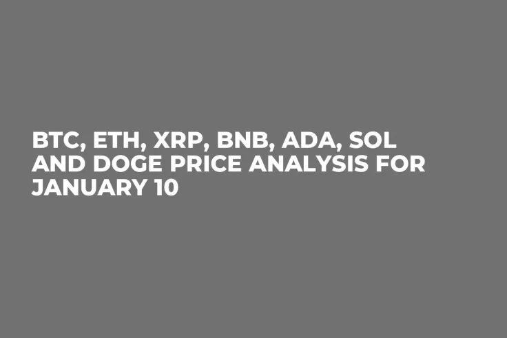 BTC, ETH, XRP, BNB, ADA, SOL and DOGE Price Analysis for January 10