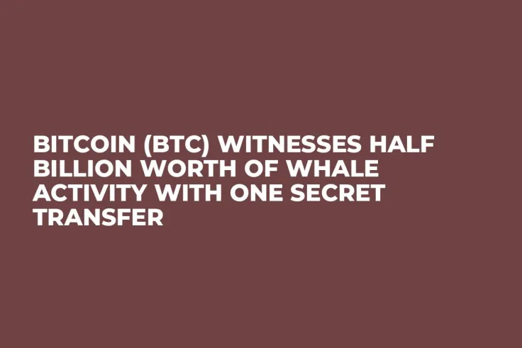 Bitcoin (BTC) Witnesses Half Billion Worth of Whale Activity With One Secret Transfer