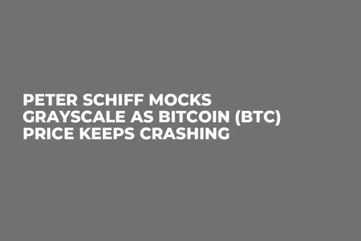 Peter Schiff Mocks Grayscale as Bitcoin (BTC) Price Keeps Crashing