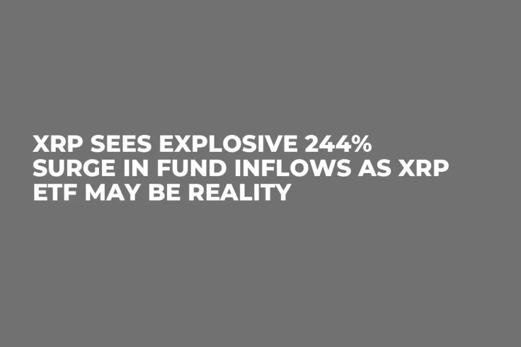 XRP Sees Explosive 244% Surge in Fund Inflows as XRP ETF May Be Reality