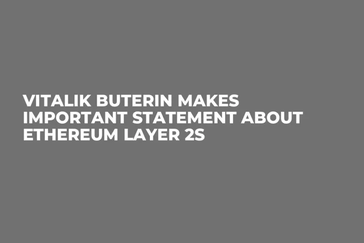 Vitalik Buterin Makes Important Statement About Ethereum Layer 2s