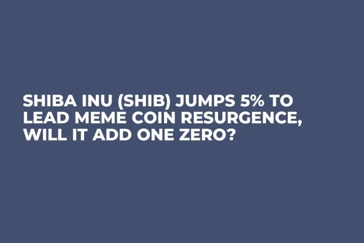 Shiba Inu (SHIB) Jumps 5% to Lead Meme Coin Resurgence, Will It Add One Zero?