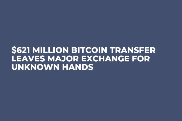 $621 Million Bitcoin Transfer Leaves Major Exchange for Unknown Hands