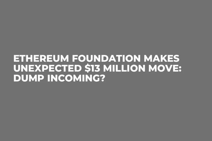 Ethereum Foundation Makes Unexpected $13 Million Move: Dump Incoming?