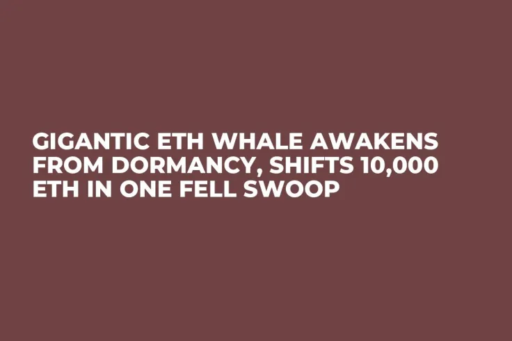 Gigantic ETH Whale Awakens From Dormancy, Shifts 10,000 ETH in One Fell Swoop