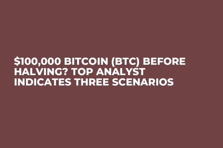 $100,000 Bitcoin (BTC) Before Halving? Top Analyst Indicates Three Scenarios