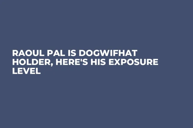 Raoul Pal Is Dogwifhat Holder, Here's His Exposure Level