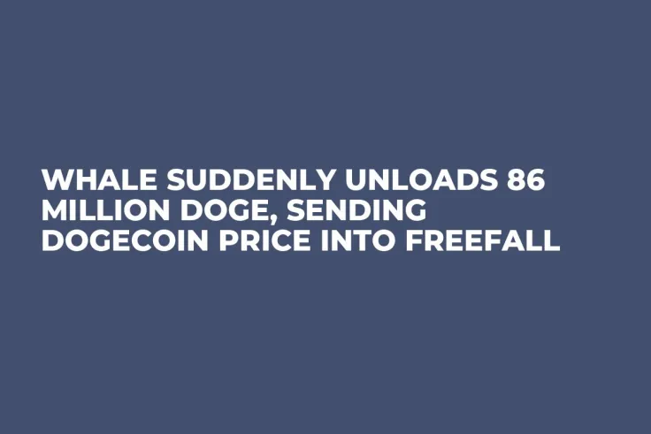 Whale Suddenly Unloads 86 Million DOGE, Sending Dogecoin Price into Freefall