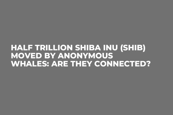 Half Trillion Shiba Inu (SHIB) Moved by Anonymous Whales: Are They Connected?