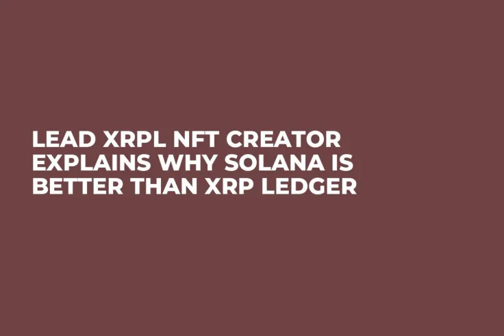 Lead XRPL NFT Creator Explains Why Solana Is Better Than XRP Ledger
