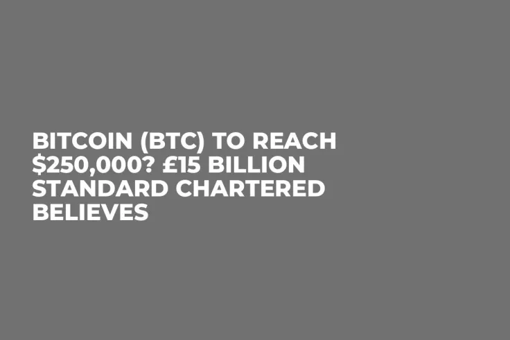Bitcoin (BTC) to Reach $250,000? £15 Billion Standard Chartered Believes