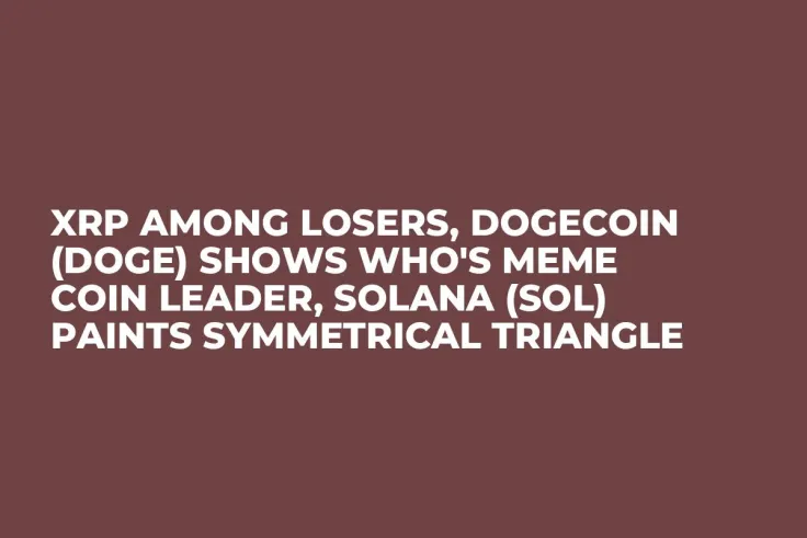 XRP Among Losers, Dogecoin (DOGE) Shows Who's Meme Coin Leader, Solana (SOL) Paints Symmetrical Triangle