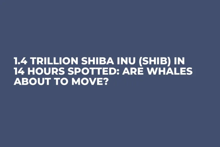 1.4 Trillion Shiba Inu (SHIB) in 14 Hours Spotted: Are Whales About to Move?