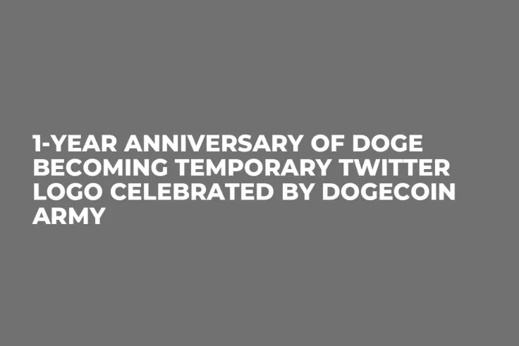 1-Year Anniversary of DOGE Becoming Temporary Twitter Logo Celebrated by Dogecoin Army