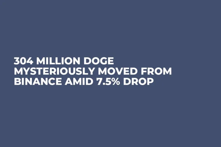304 Million DOGE Mysteriously Moved from Binance Amid 7.5% Drop