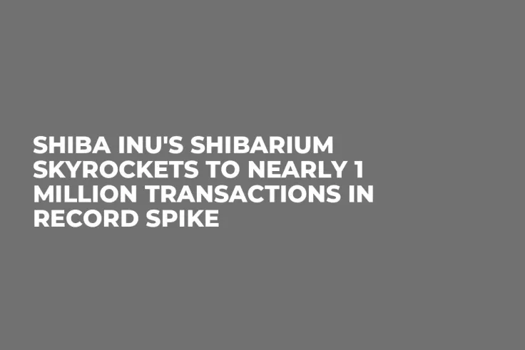 Shiba Inu's Shibarium Skyrockets to Nearly 1 Million Transactions in Record Spike