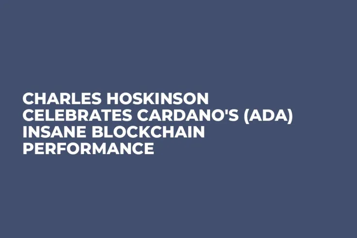 Charles Hoskinson Celebrates Cardano's (ADA) Insane Blockchain Performance
