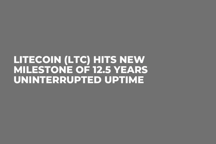 Litecoin (LTC) Hits New Milestone of 12.5 Years Uninterrupted Uptime