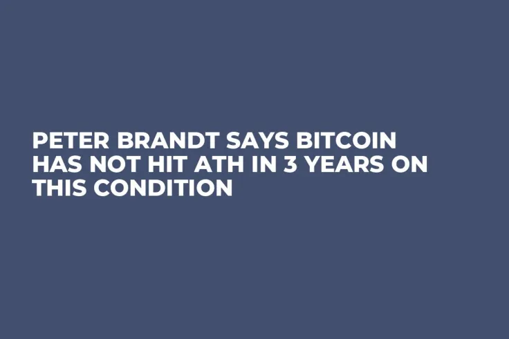 Peter Brandt Says Bitcoin Has Not Hit ATH in 3 Years on This Condition