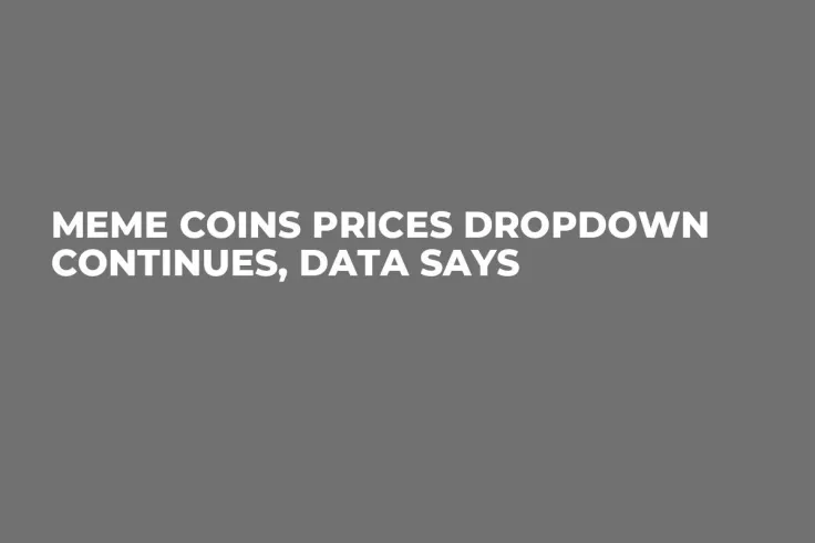 Meme Coins Prices Dropdown Continues, Data Says