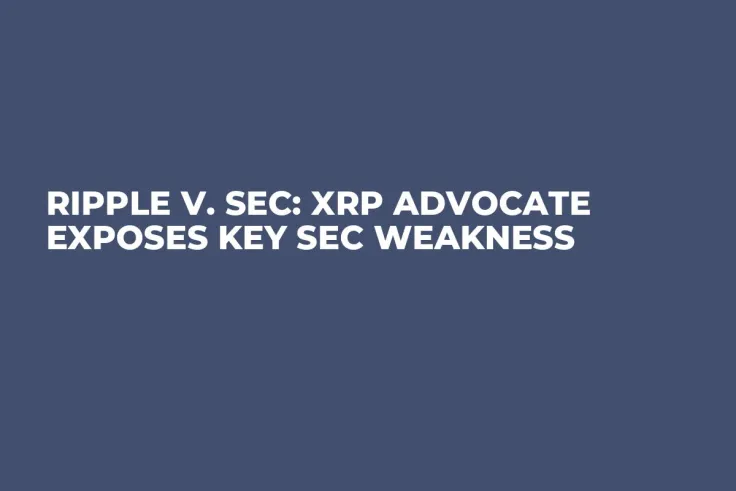 Ripple v. SEC: XRP Advocate Exposes Key SEC Weakness