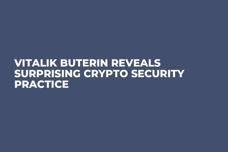 Vitalik Buterin Reveals Surprising Crypto Security Practice