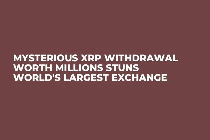 Mysterious XRP Withdrawal Worth Millions Stuns World's Largest Exchange