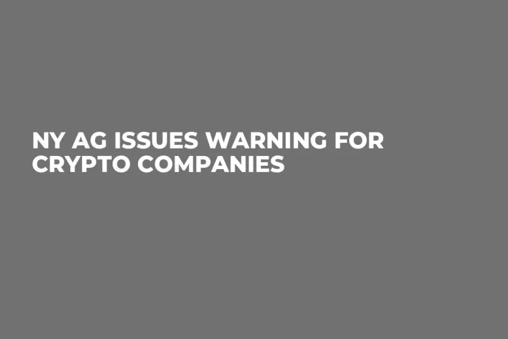 NY AG Issues Warning for Crypto Companies