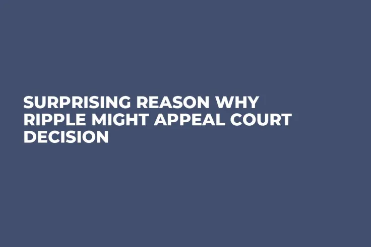 Surprising Reason Why Ripple Might Appeal Court Decision 