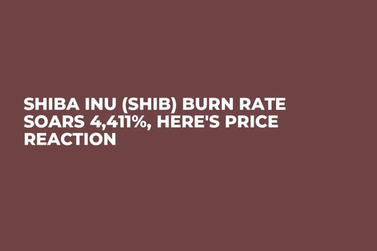 Shiba Inu (SHIB) Burn Rate Soars 4,411%, Here's Price Reaction