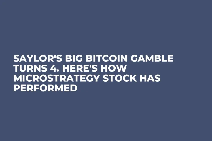 Saylor's Big Bitcoin Gamble Turns 4. Here's How MicroStrategy Stock Has Performed