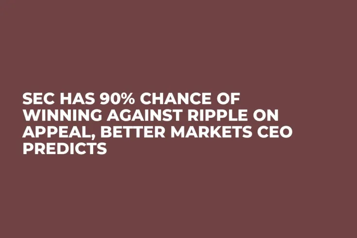 SEC Has 90% Chance of Winning Against Ripple on Appeal, Better Markets CEO Predicts